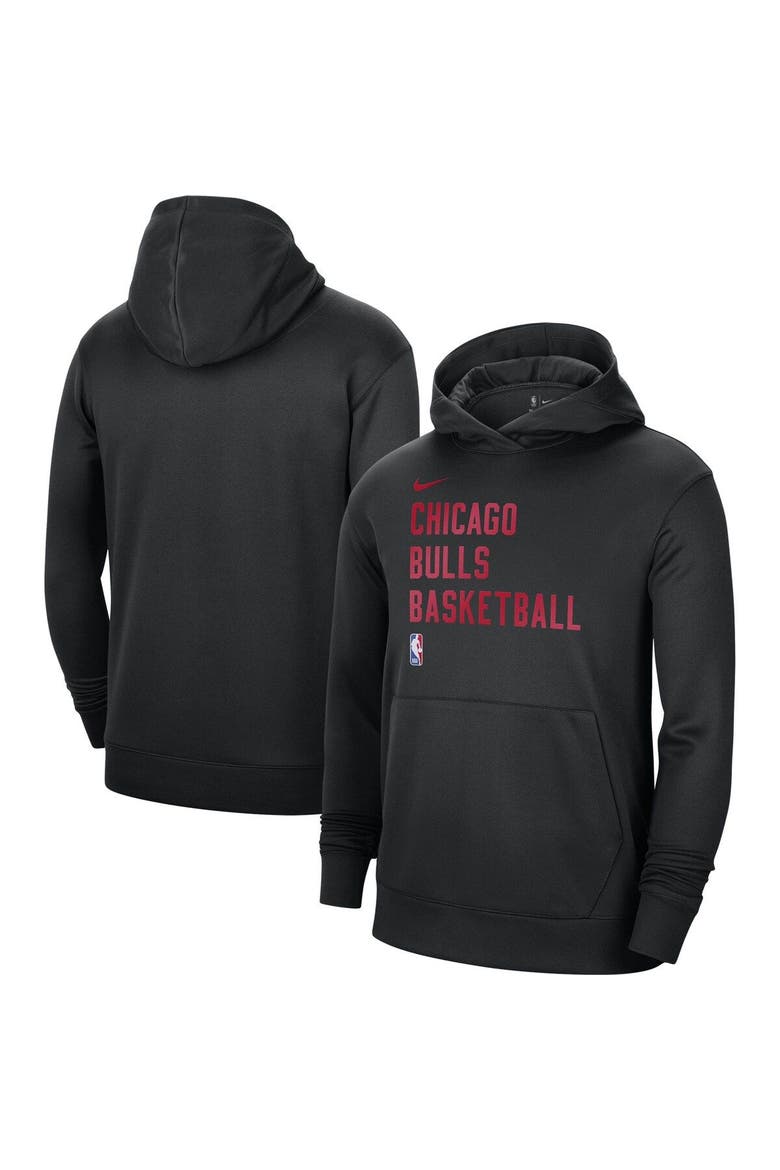 Unisex Nike Black Chicago Bulls 2023/24 Performance Spotlight On-Court Practice Pullover Hoodie, Main, color, Black