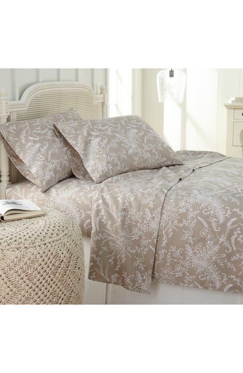 Southshore Fine Linens Winter Brush Sheet Set In Gray