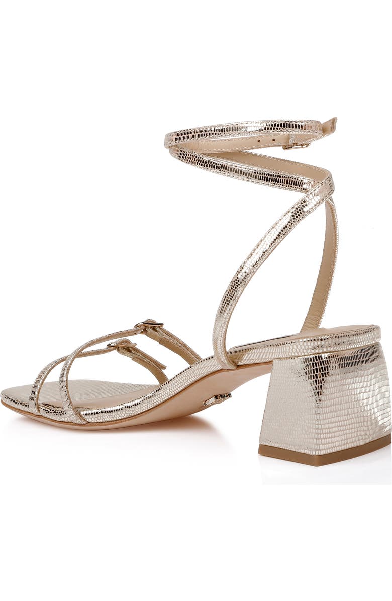 Badgley Mischka Collection Dania Ankle Strap Sandal, Alternate, color, Gold Lizard