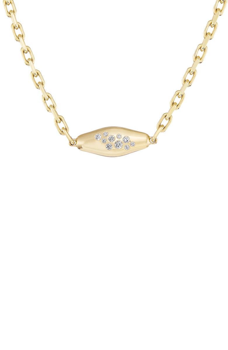 Uniform Object Mini Vessel Diamond Pendant Necklace, Alternate, color, Yellow Gold