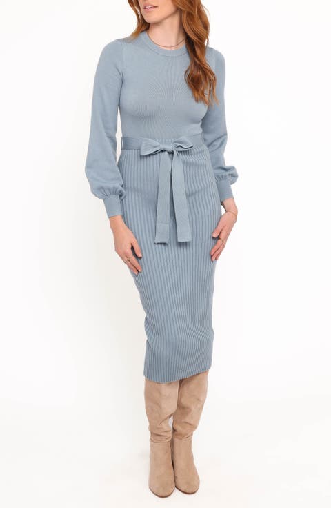 Helena Long Sleeve Midi Sweater Dress