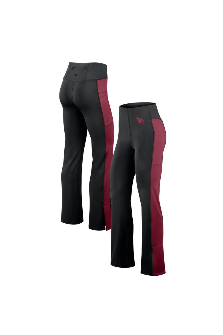Women's Fanatics Signature Black Arizona Cardinals Studio Fitted Flared Leggings, Main, color, Black