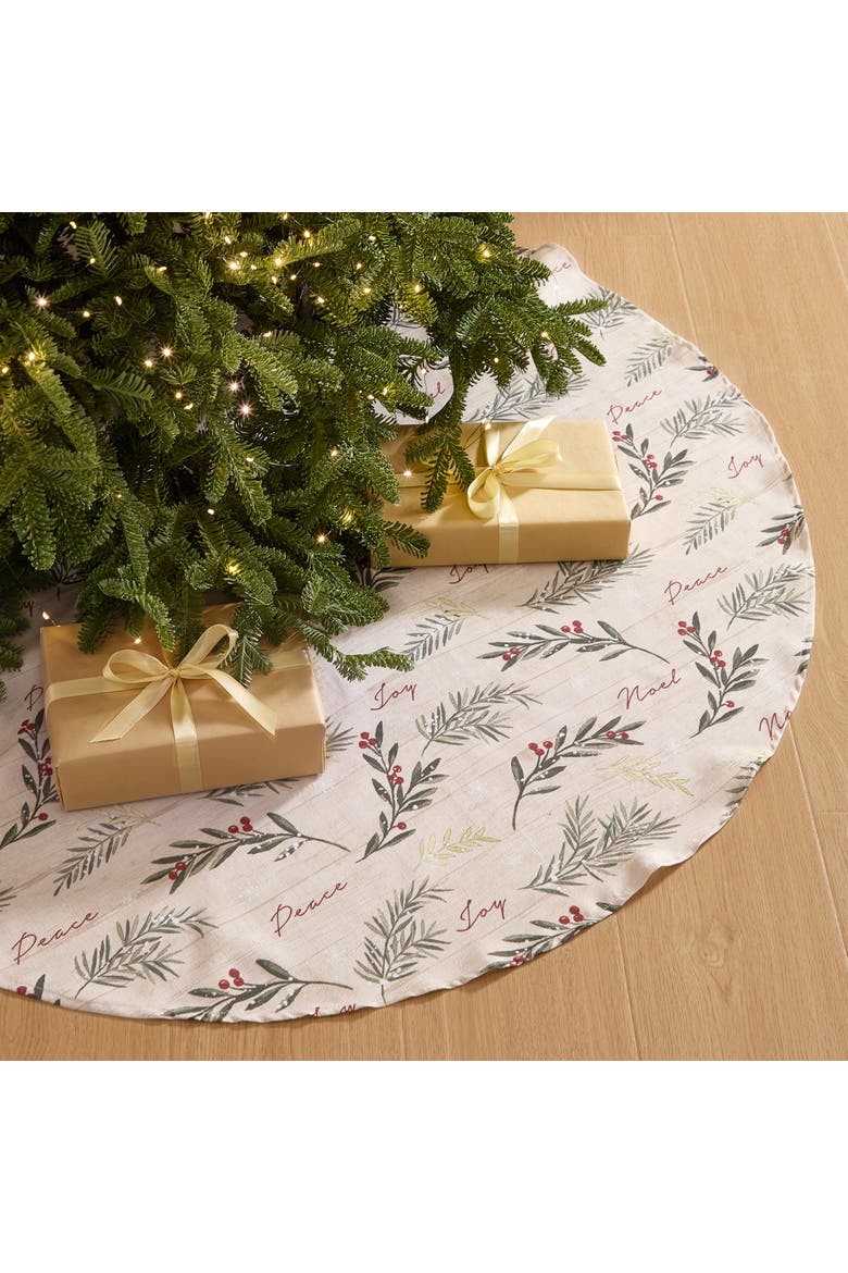 Holiday Tree Trimmings Tree Skirt, Multicolor - 48" Round, Alternate, color, Multicolor