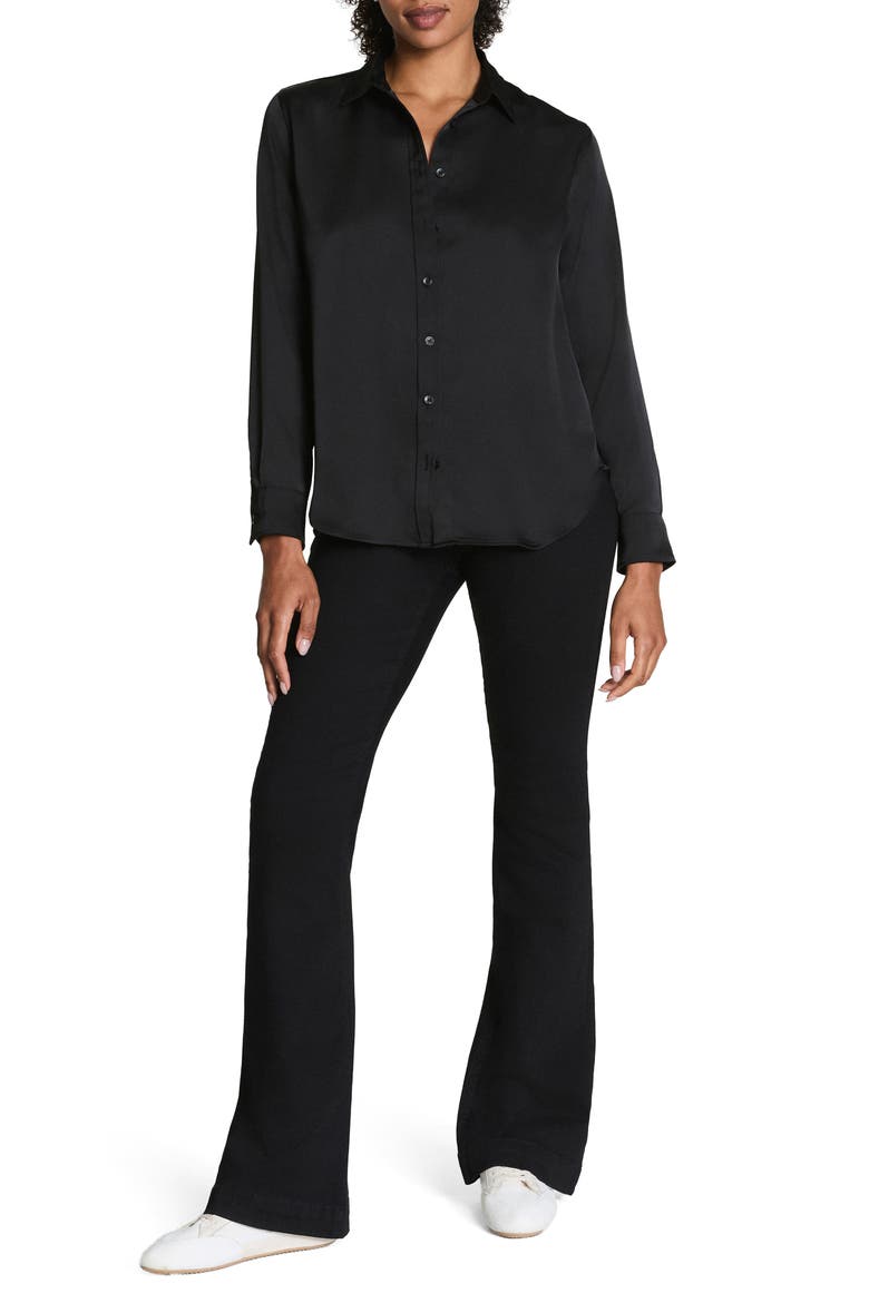 Long Sleeve Button-Up Shirt, Alternate, color, CLASSIC BLACK