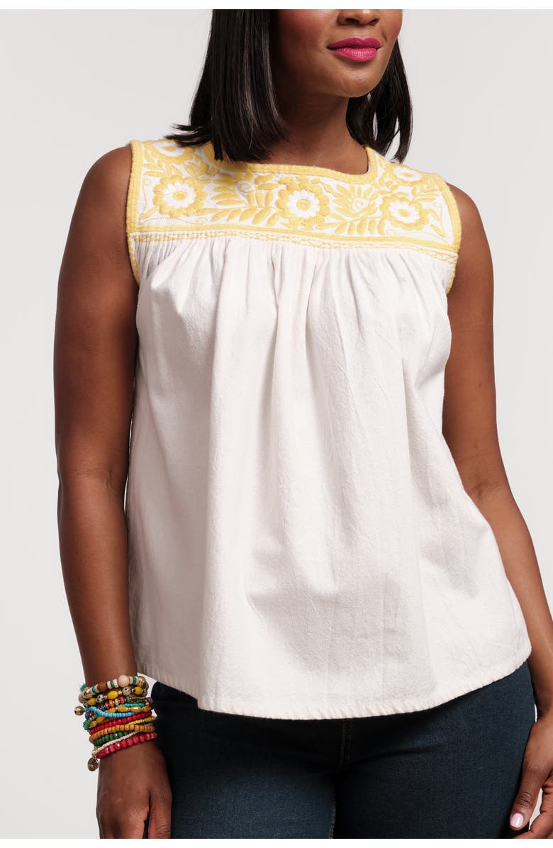 Frances Valentine Jess Top, Main, color, White/Yellow