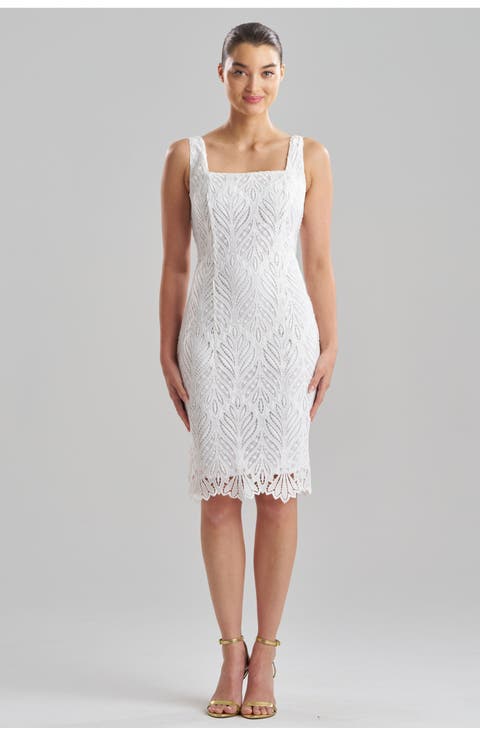 Leaflet Lace Tank Sheath Dress