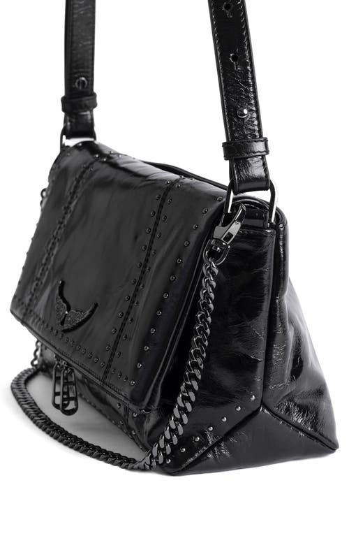 Zadig & Voltaire Rocky Ii Leather Crossbody Bag In Black