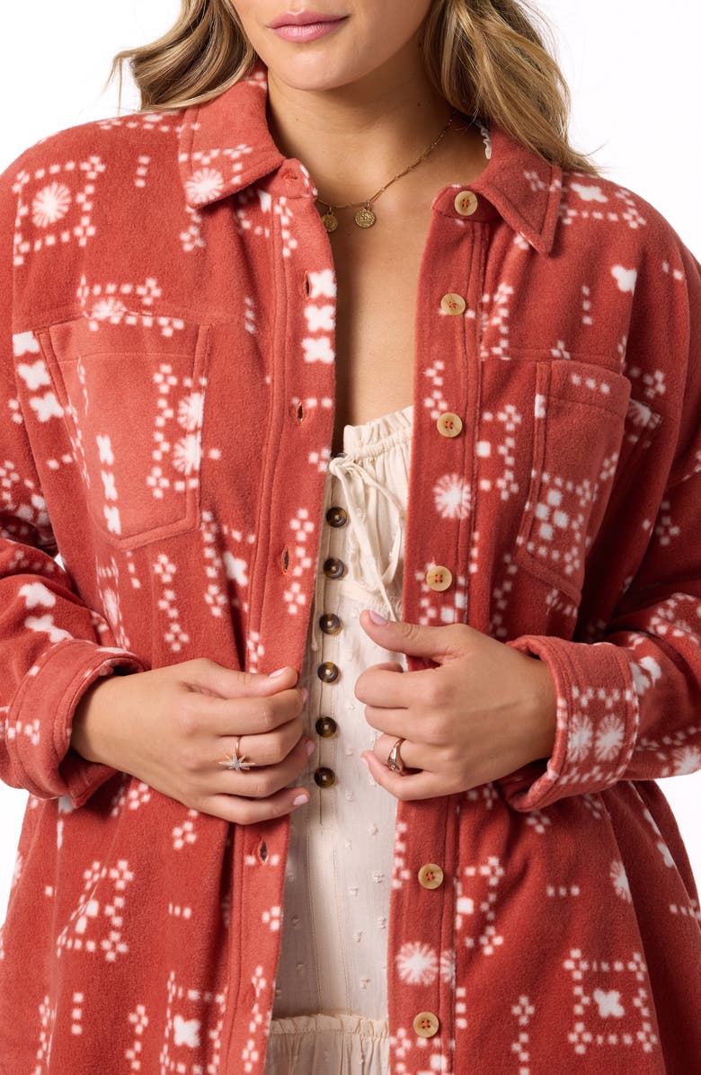 O'Neill Rune Oversize Superfleece Shirt Jacket, Alternate, color, Aragon