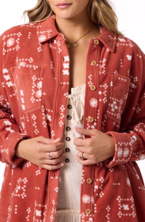 O'neill Rune Oversize Superfleece Shirt Jacket In Brown