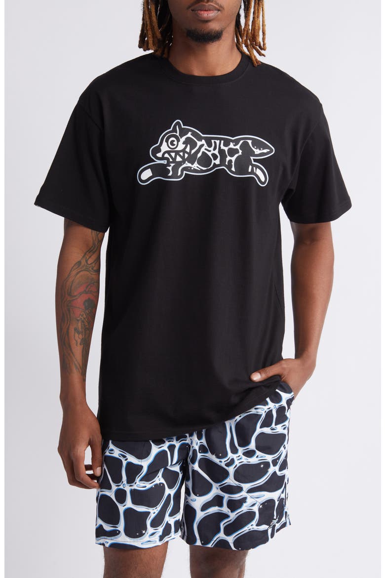 Digital Graphic T-Shirt, Main, color, BLACK