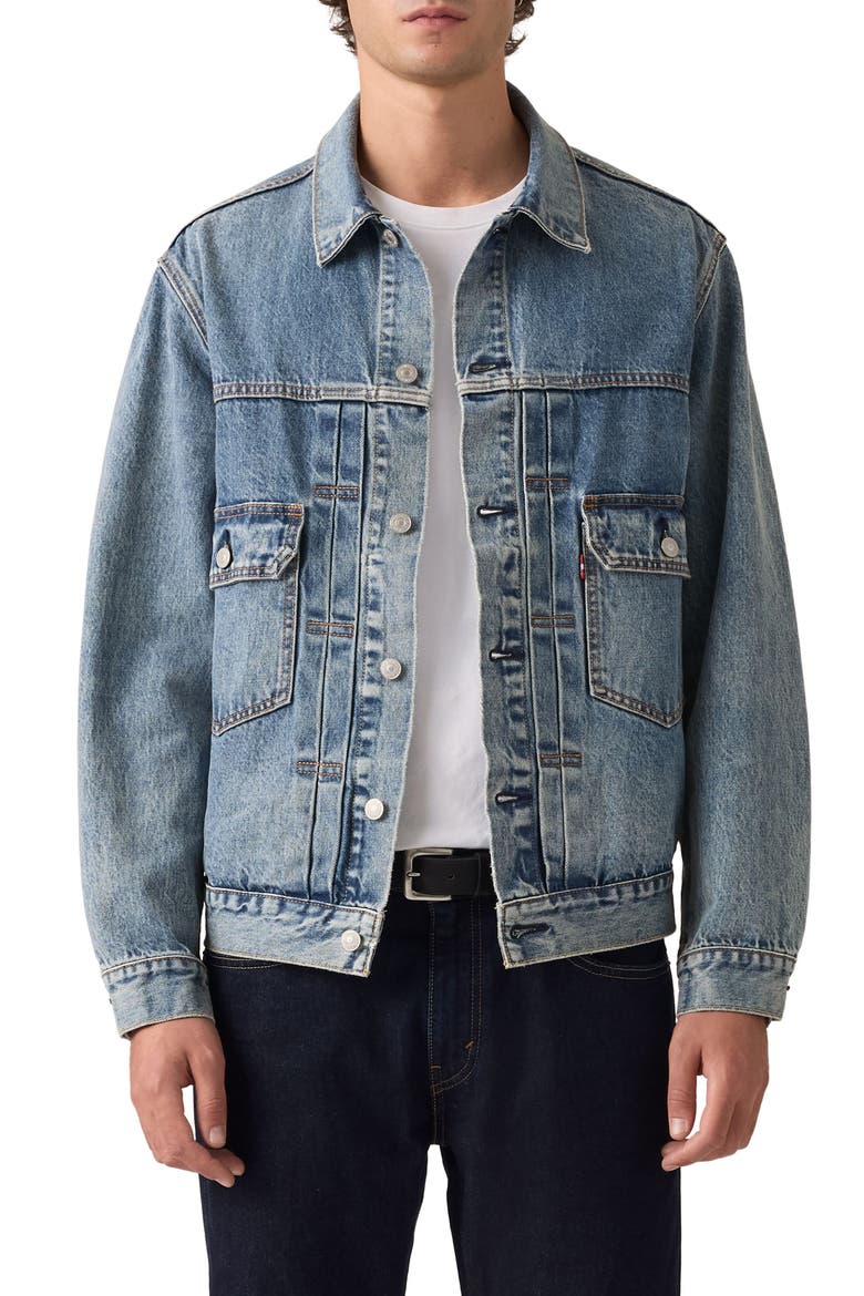 Type II Denim Trucker Jacket, Main, color, THATS A MYTH TRUCKER