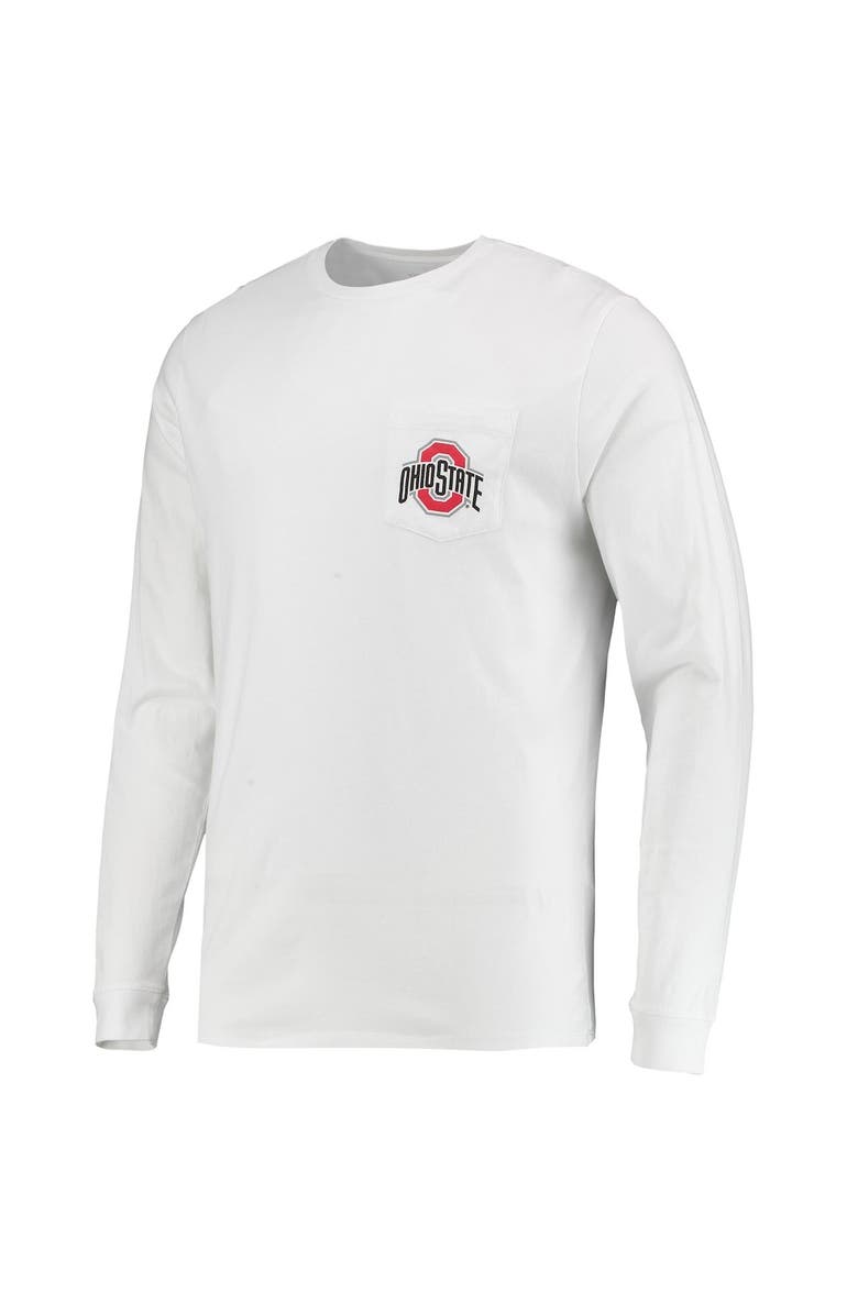 vineyard vines Men's Vineyard Vines White Ohio State Buckeyes Football Whale Long Sleeve T-Shirt, Alternate, color, 