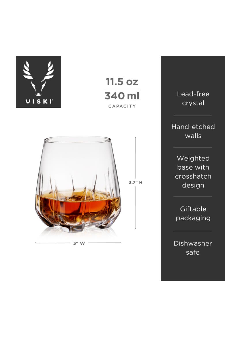 Apollo Crystal Whiskey Tumbler, Alternate, color, Clear