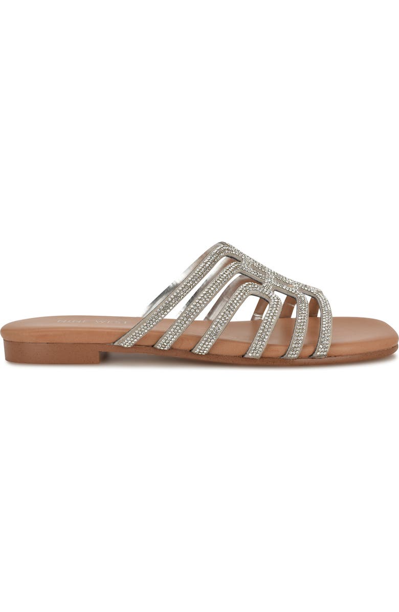 Nine West Timy Slide Sandal, Alternate, color, Silver