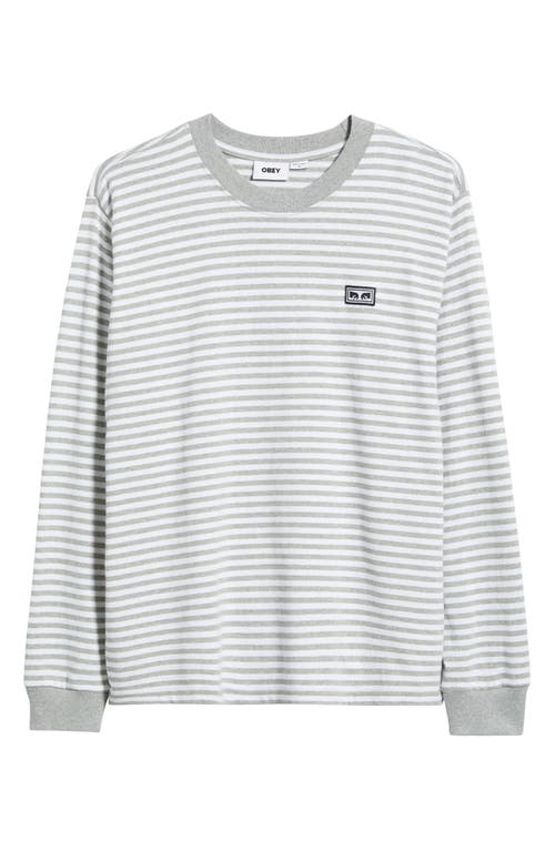 Obey Stripe Long Sleeve Cotton T-shirt In Multi