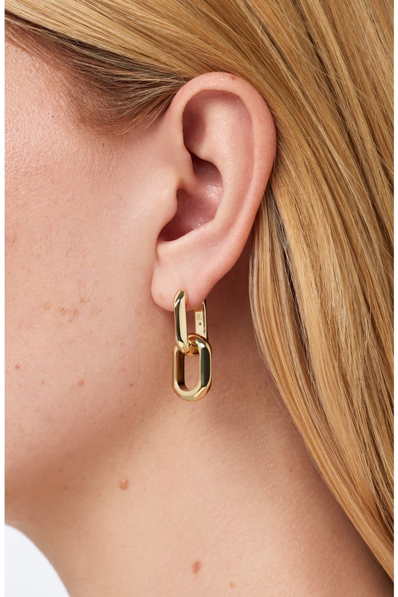 Eve Link Hoop Earrings, Alternate, color, GOLD