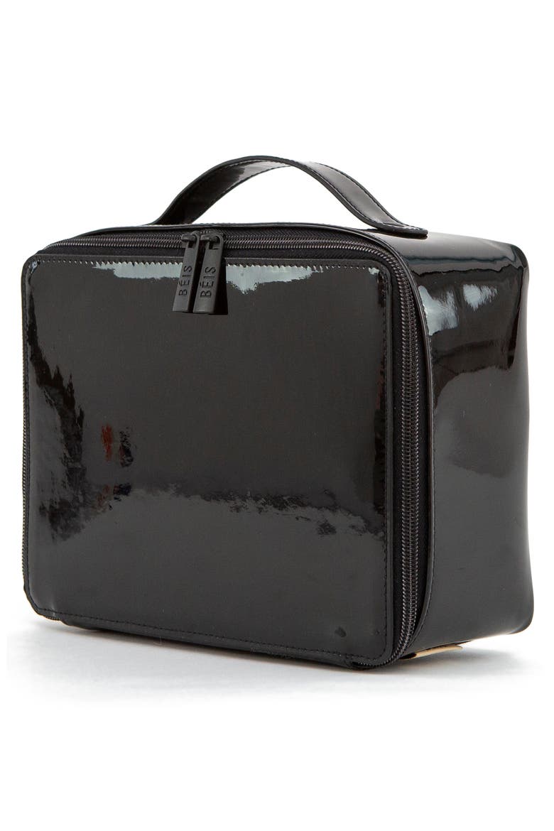 Travel Cosmetics Case, Alternate, color, BLACK