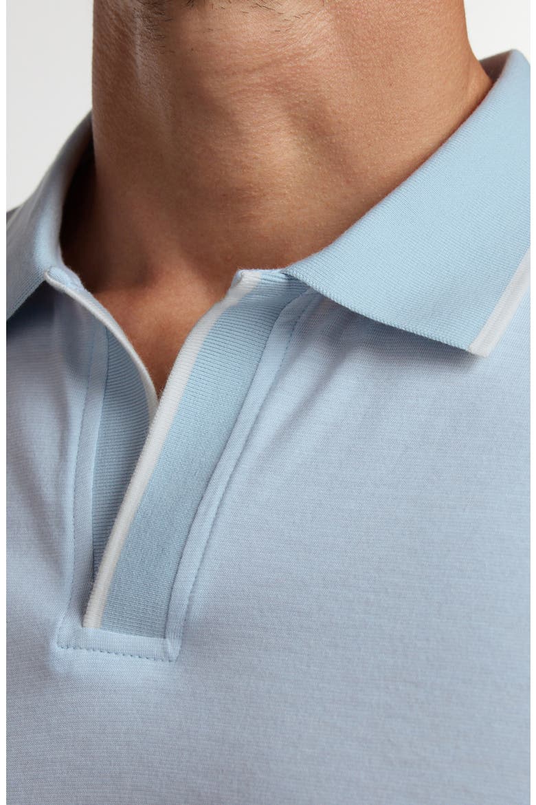 Hemingway Cotton & Silk Polo, Alternate, color, SKY