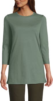 Lands' End 3/4 Sleeve Cotton Supima Tunic