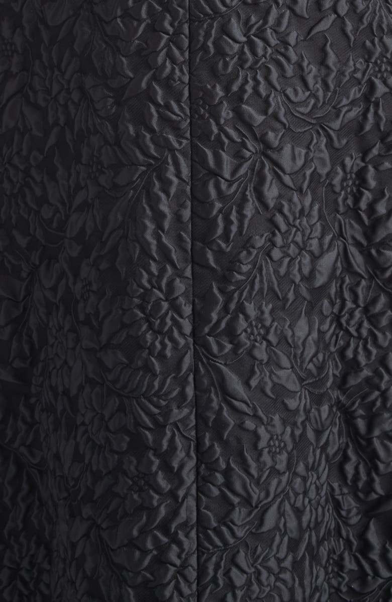 Emilia Wickstead Pesca Embossed Cloqué Cocktail Dress, Alternate, color, Black