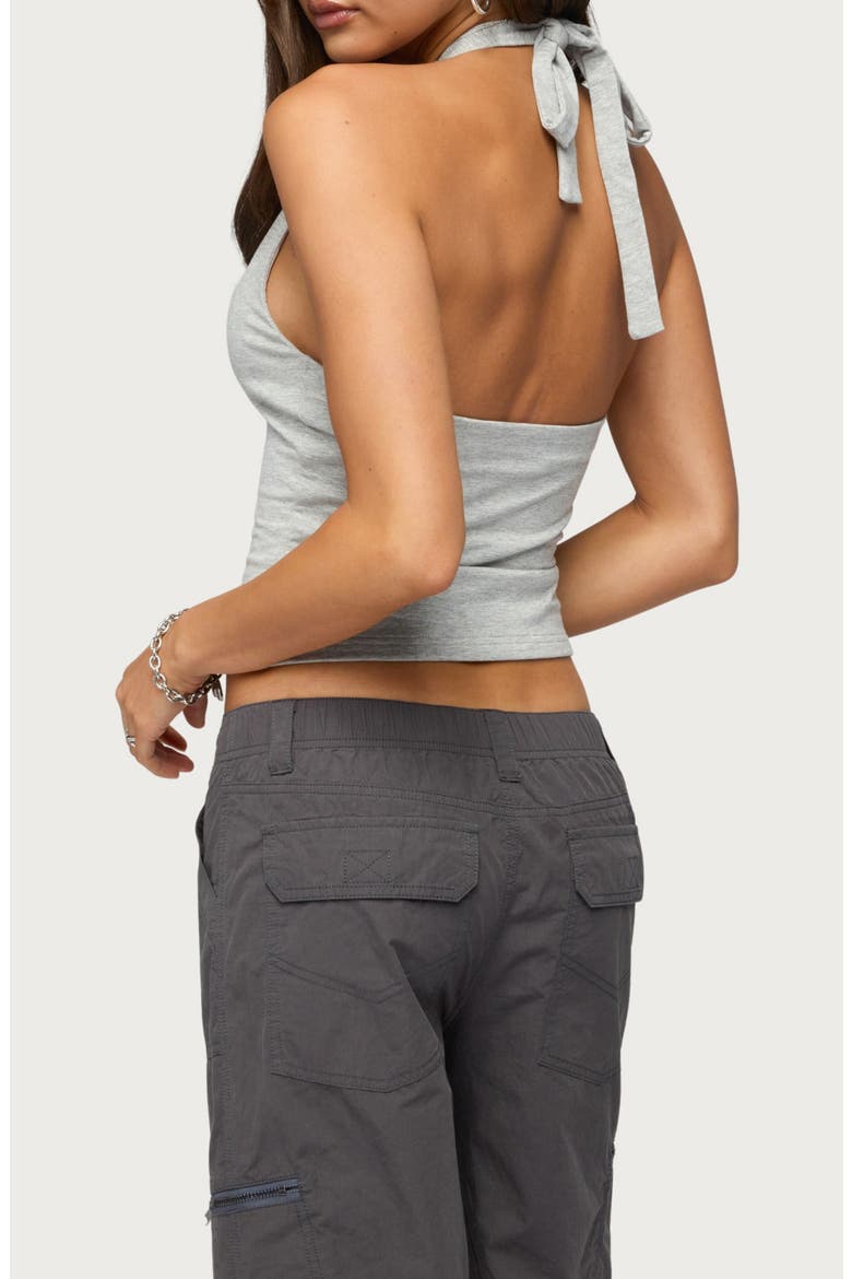 Bennet V-Neck Halter Top, Alternate, color, GRAY-MELANGE