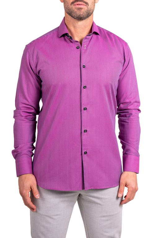 Maceoo Einstein Ascension Contemporary Fit Button-up Shirt In Purple