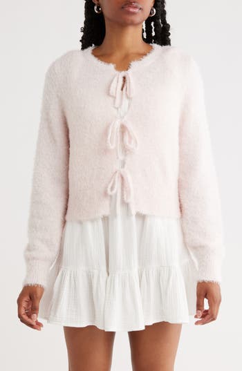 Abound Bow Front Cardigan In Pink