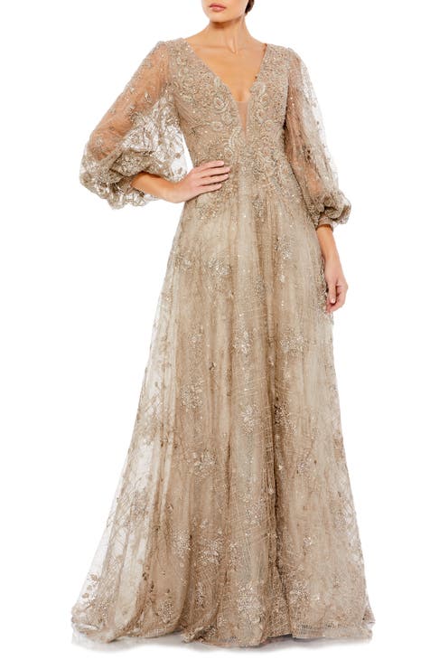 Beige orders formal gown