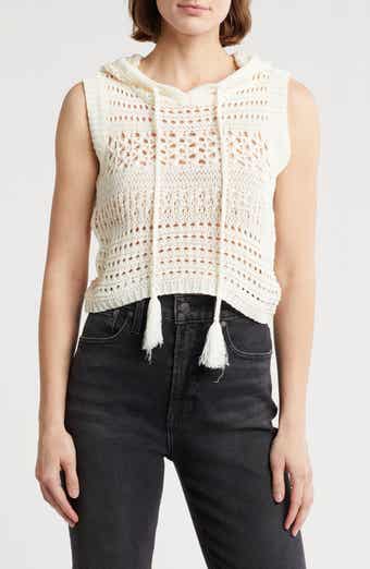 Love By Design Ellie Open Stitch Sleeveless Hoodie