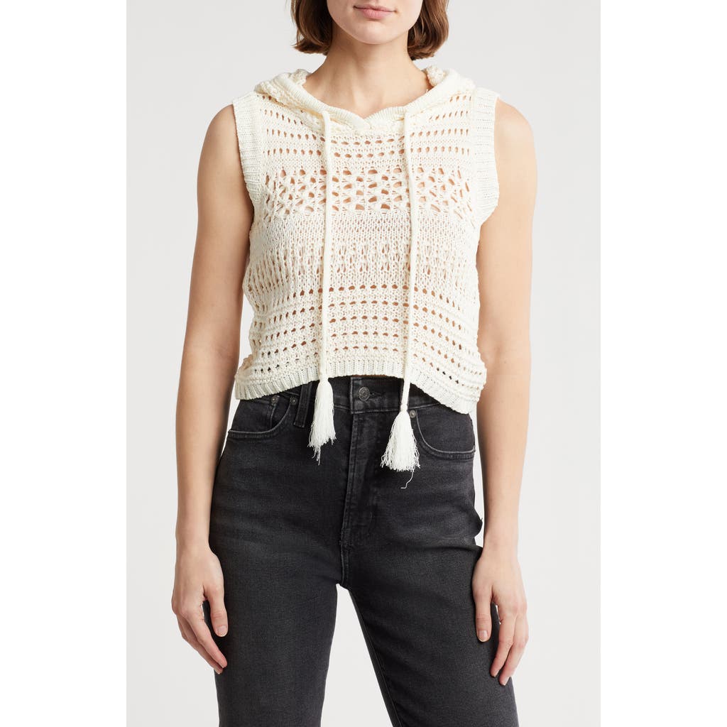 Love By Design Ellie Open Stitch Sleeveless Hoodie