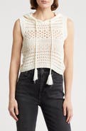 Love By Design Ellie Open Stitch Sleeveless Hoodie