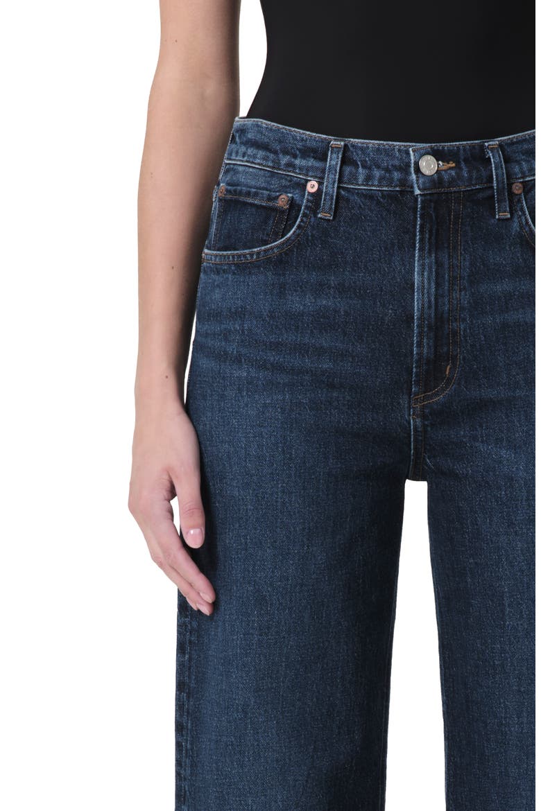 Ren High Waist Ankle Wide Leg Jeans, Alternate, color, ECHO