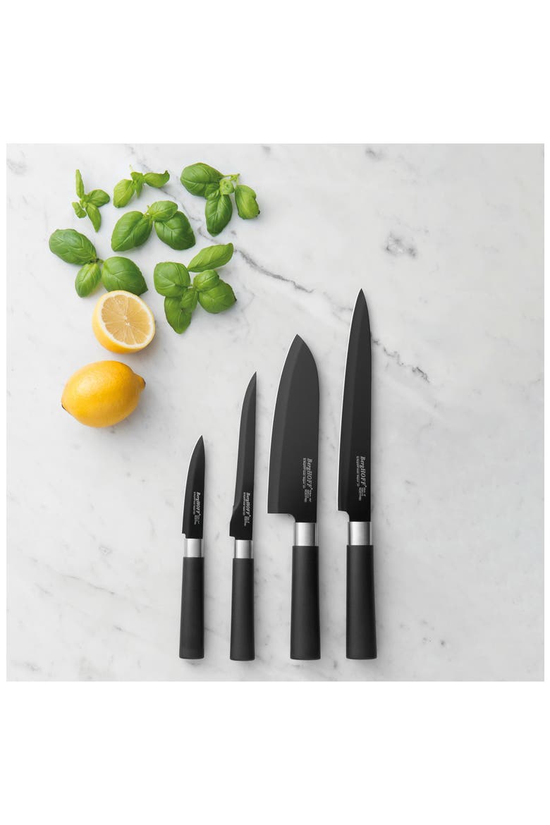 DiNA Prime 4-Piece Knife Set, Alternate, color, BLACK