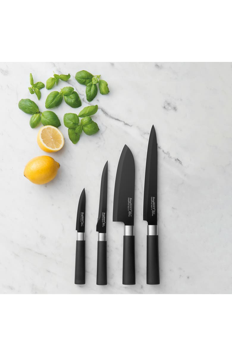 BergHOFF DiNA Prime 4-Piece Knife Set, Alternate, color, Black
