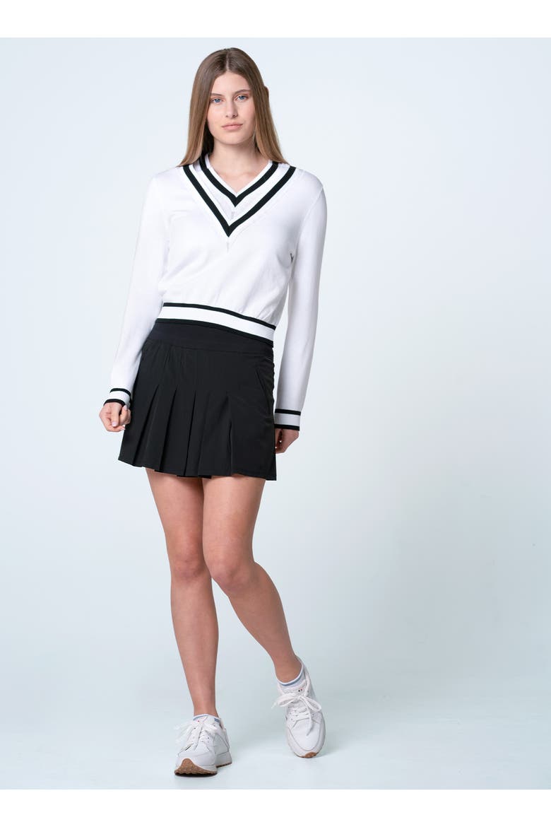 Victory V-Neck Sweater, Alternate, color, White