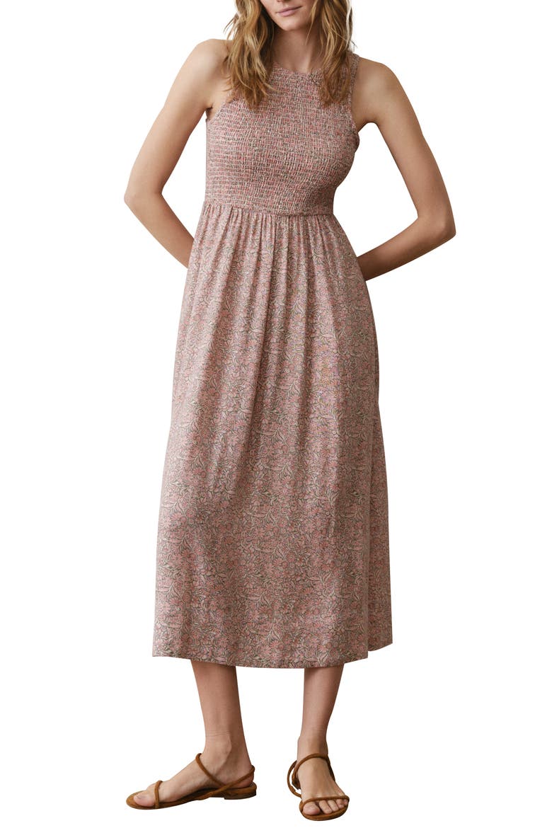 Darcy Floral Smock Midi Dress, Main, color, BOUQUET