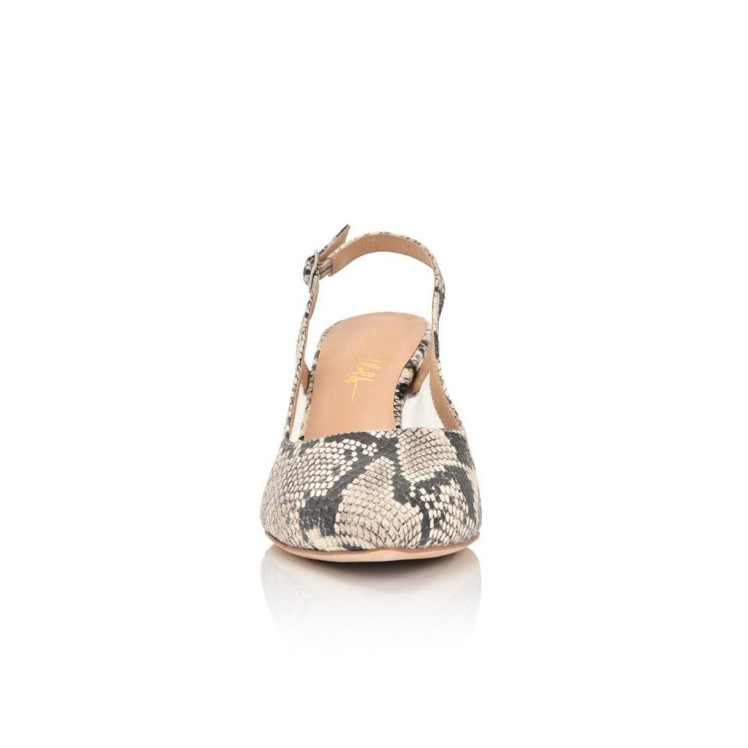 Joan Oloff Shoes Dance Leather Slingback Pump, Alternate, color, Snake