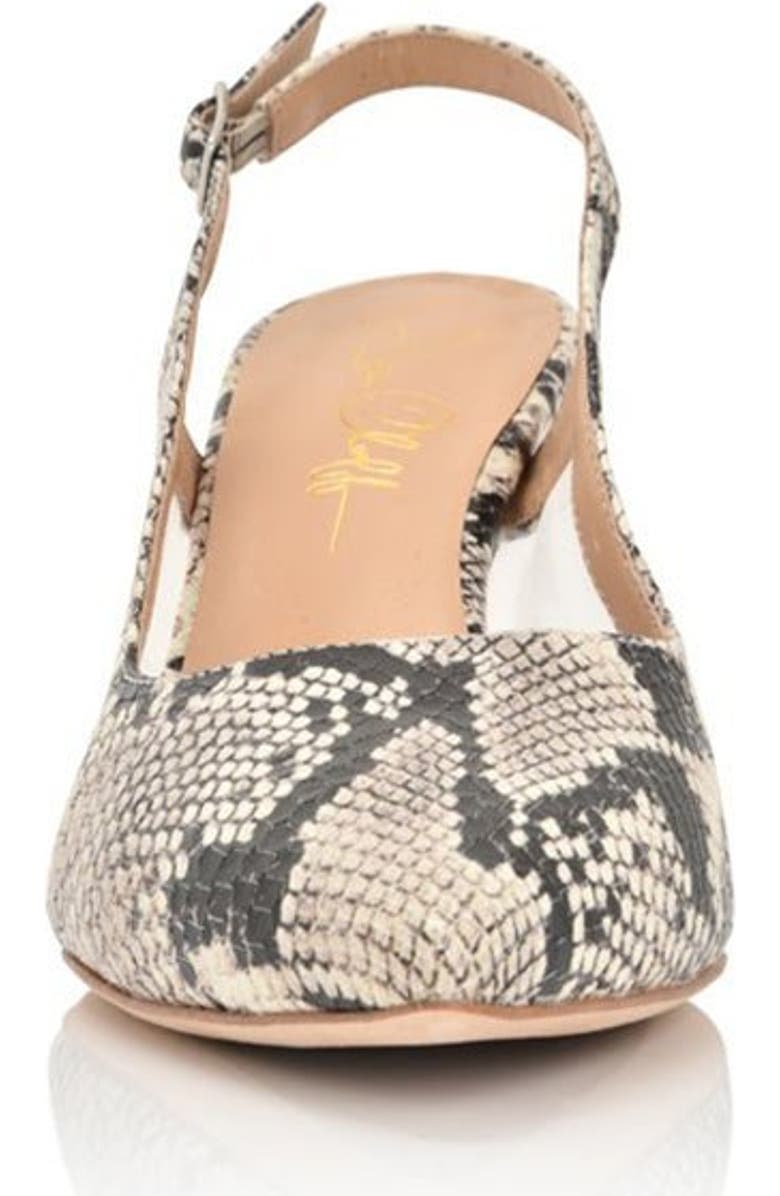 Joan Oloff Shoes Dance Leather Slingback Pump, Alternate, color, Snake