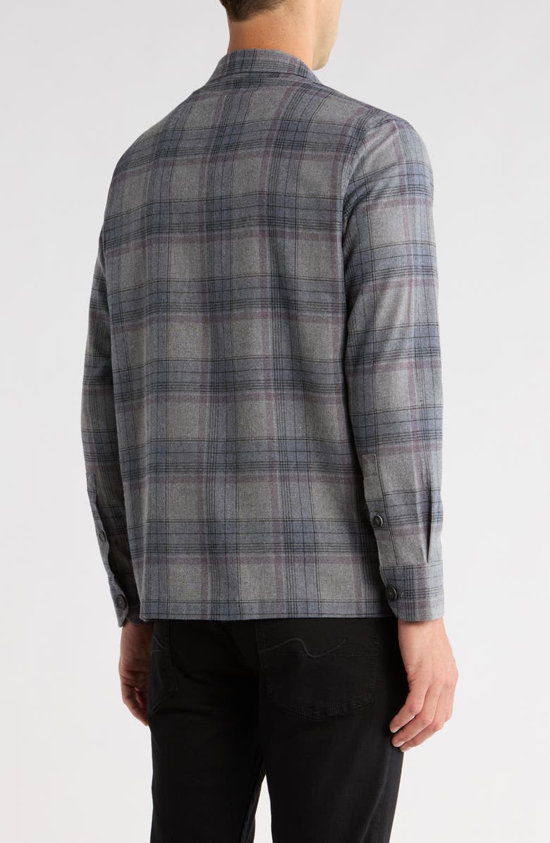 Robert Barakett Maverick Plaid Button-Up Shirt, Alternate, color, Smoke