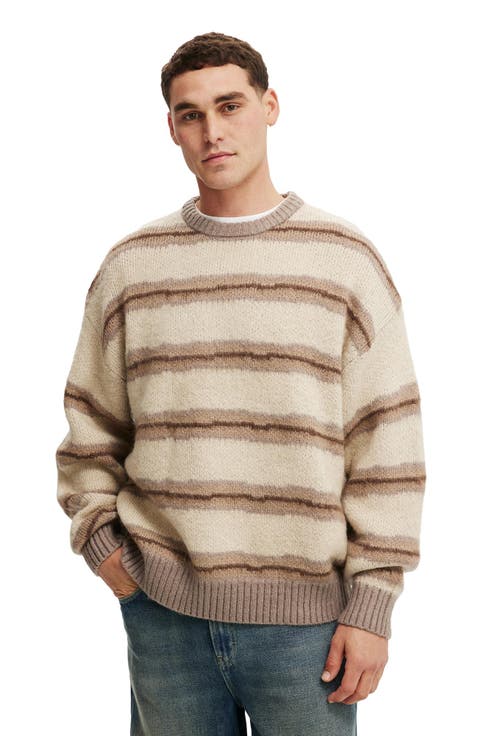 Box Fit Fuzzy Crew Knit