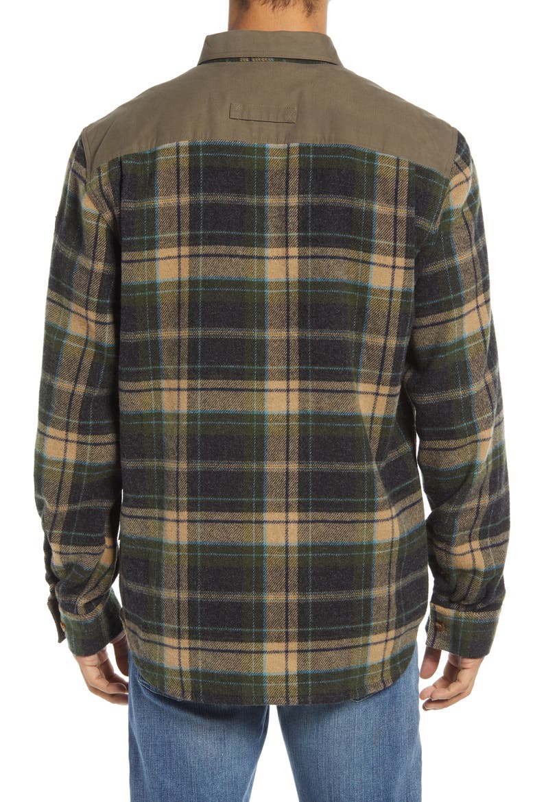 Granit Plaid Button-Up Flannel Shirt, Alternate, color, TARMAC