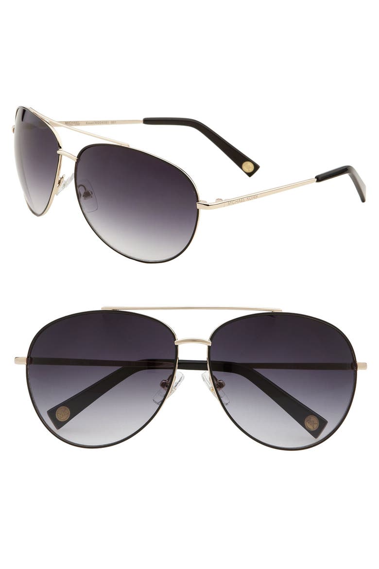 Aviator Sunglasses, Main, color, BLACK