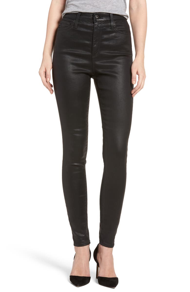 AG The Mila Super High Waist Skinny Faux Leather Pants, Main, color, 