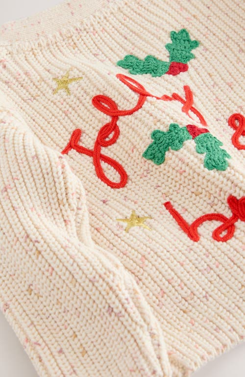 Next Kids' Christmas Pocket Cardigan In Neutral