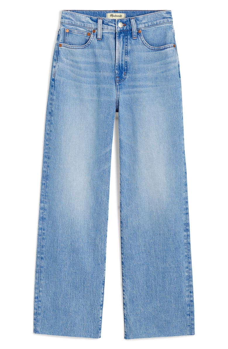 Madewell The Perfect Raw Hem Wide Leg Crop Jeans, Alternate, color, 