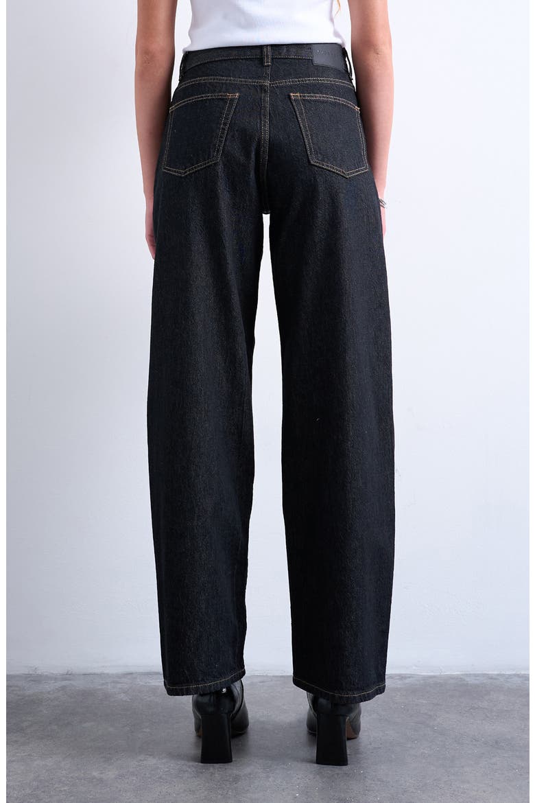 Column Mid Rise Jeans, Alternate, color, BLACK