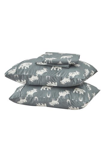 Woven & Weft Lodge Print 4-piece Microfiber Sheet Set In Gray