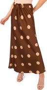 Parker Polka Dot Drawstring Maxi Skirt