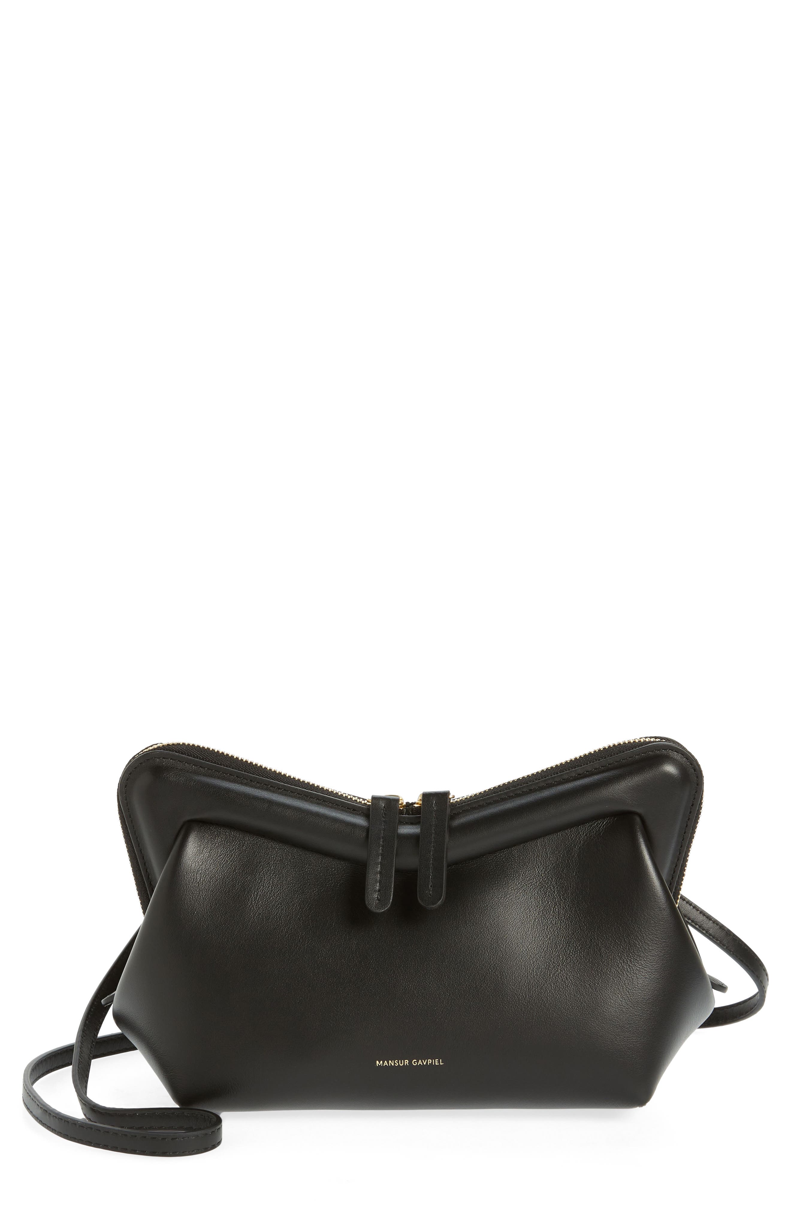Mansur Gavriel Mini M Frame Leather Shoulder Bag, Main, color, 