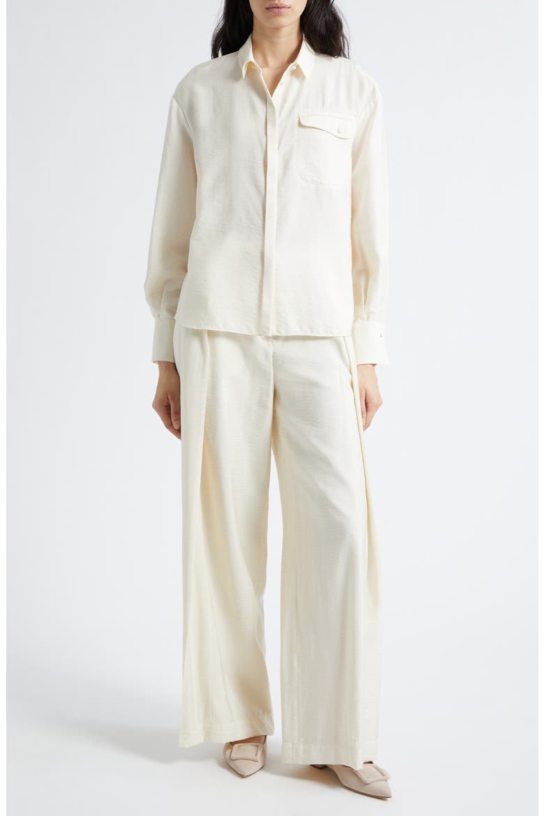 Button-Up Shirt, Alternate, color, IVORY